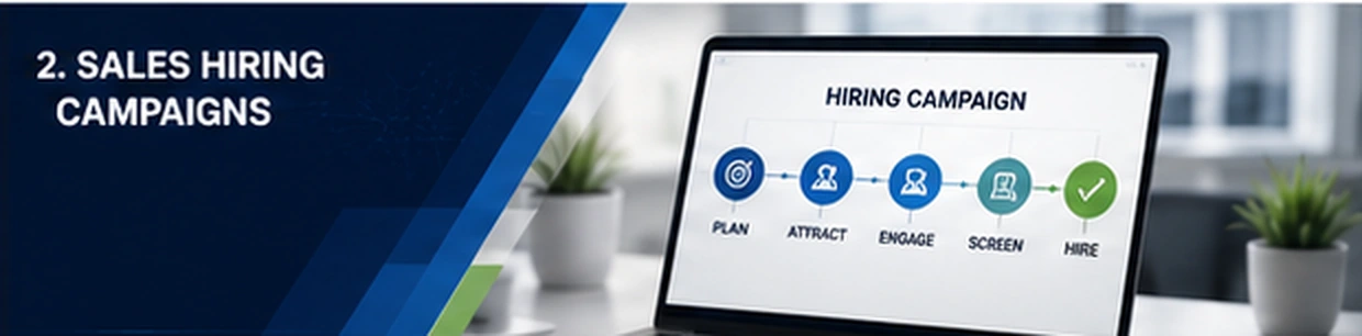 Sales hiring campaign planning graphic